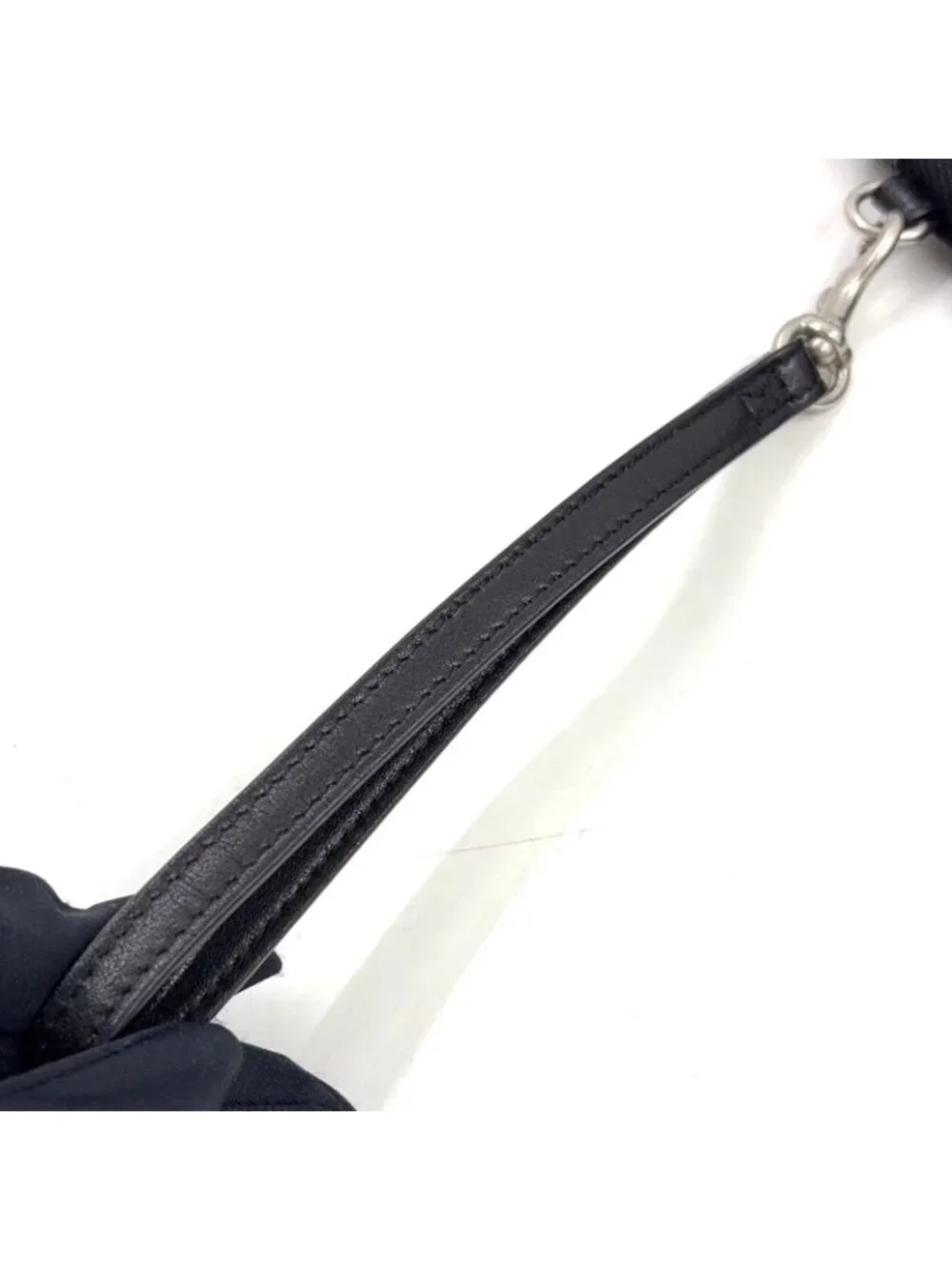 Saint Laurent Paris Rive Gauche Leather Canvas Black Clutch Silver - Picture 12 of 15